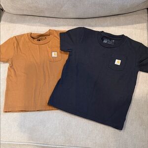 3T Bundle Carhartt Kids' Brown and Black Pocket Tees